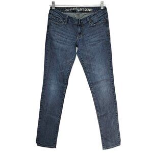 Bullhead Jeans Juniors Size 3 S Hermosa Low Rise Super Skinny Stretch Blue Denim